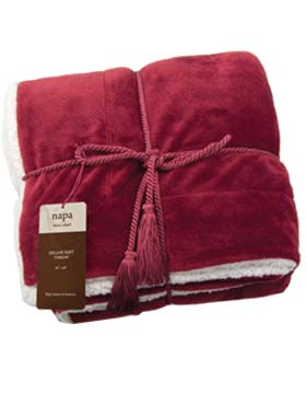 Blanket with embroidery logo