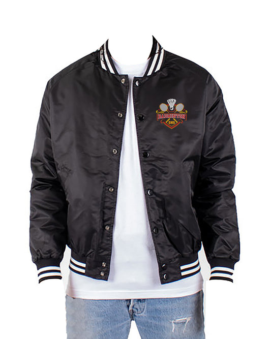 Unisex Varsity Bomber Jacket with patch logo